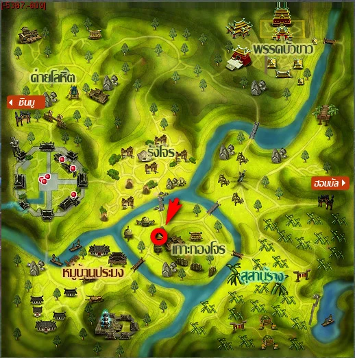แผนที่จุดฟาร์ม ต้นหลิว (-5387,-809) จาก PlayPark